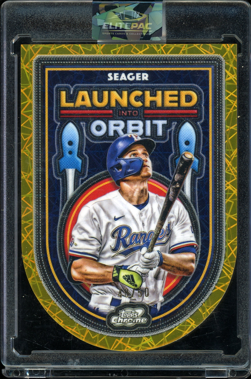 2025 Topps  Cosmic orey Seager Launched into Orbit  Refractor #/50 Baseball