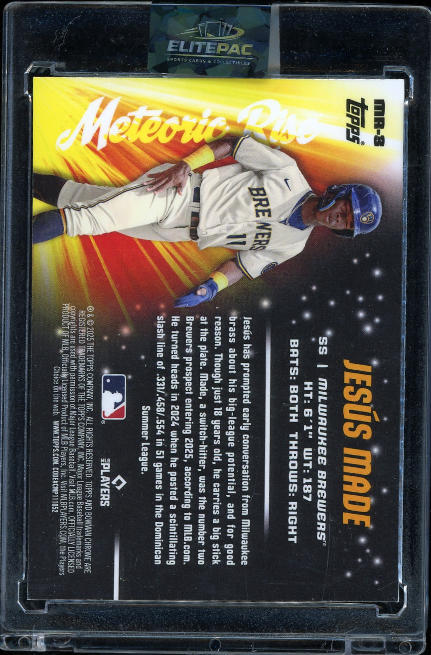 2025 Bowman Chrome #MR-3 Jesus Made Meteoric Rise baseball