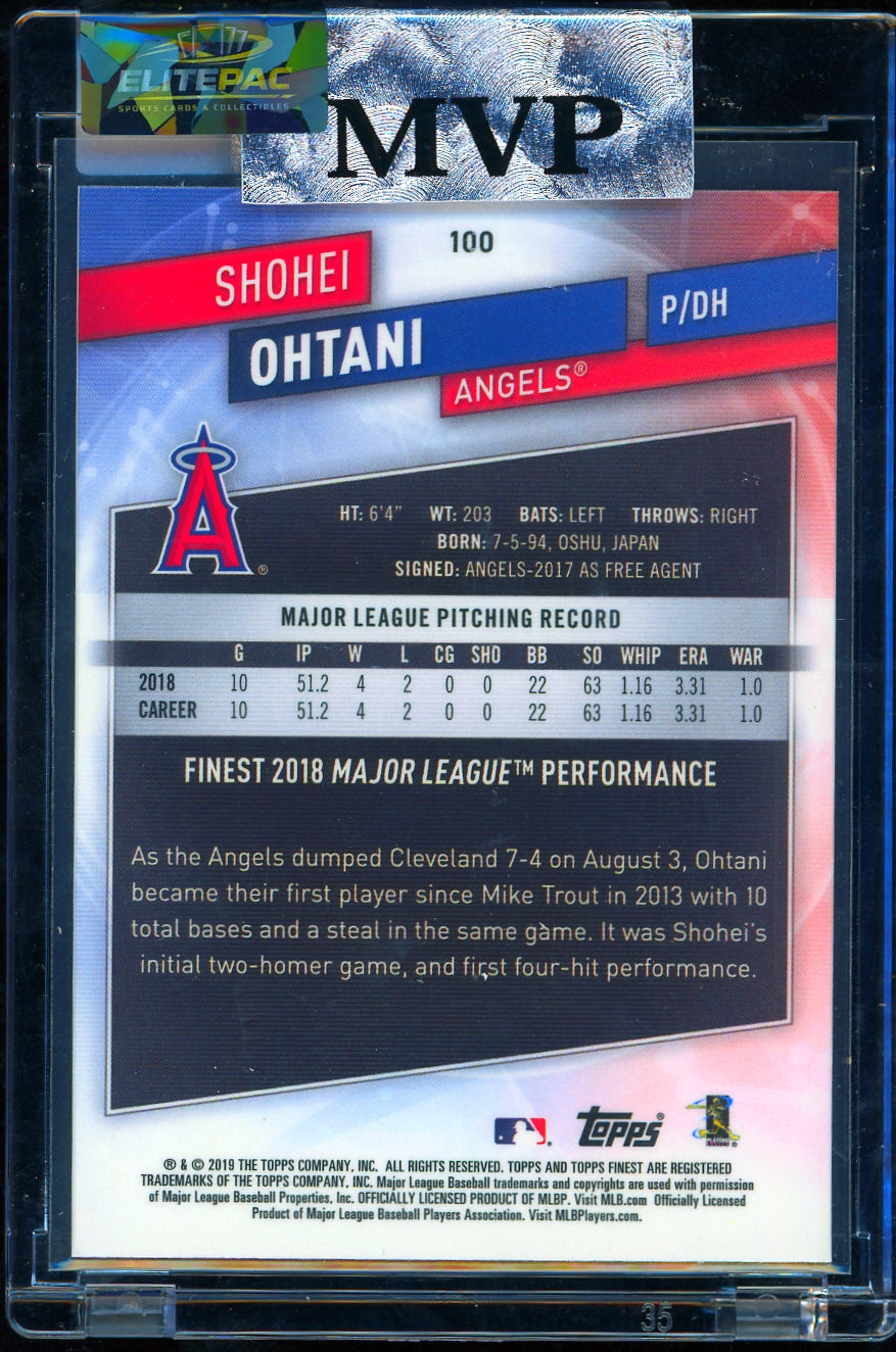 2019 Finest #100 Shohei Ohtani Refractor Baseball