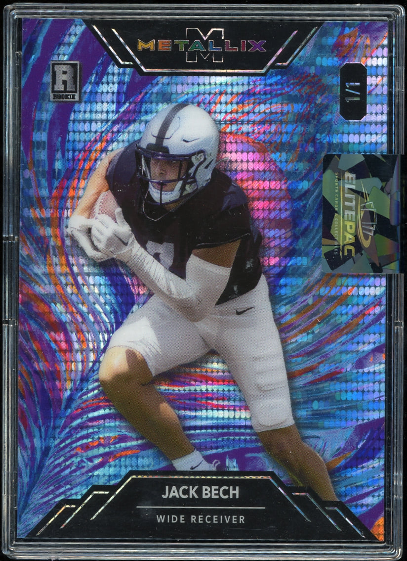 2025 Wild Card Metallix ProLook Promo  Jack Bech Teal #/1 Football