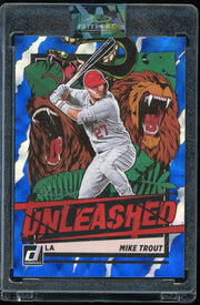 2021 Donruss #UNL2 Mike Trout Unleashed Blue #/249 Baseball