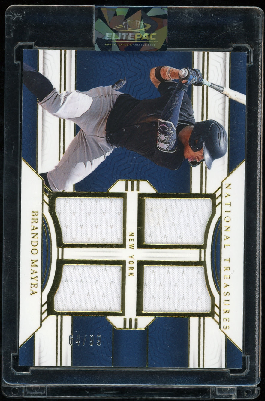 2024 Panini National Treasures Brando Mayea Quad #/99 Baseball