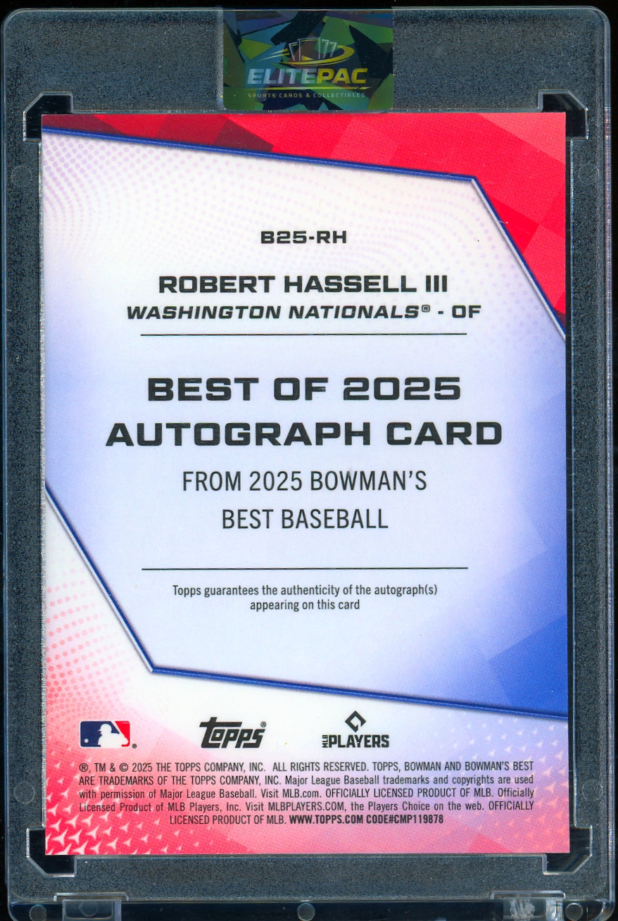 2025 Bowman's Best #B25-RH Robert Hassell III Refractors #/150 Baseball
