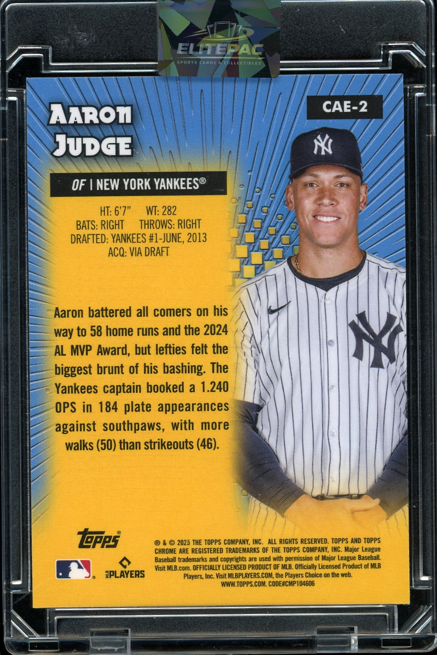 2025 Topps Chrome #CAE-2 Aaron Judge Chrome All-Etch Baseball