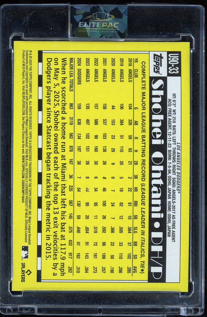 2025 Topps Update #U90-33 Shohei Ohtani 1990 Topps Baseball 35th Baseball