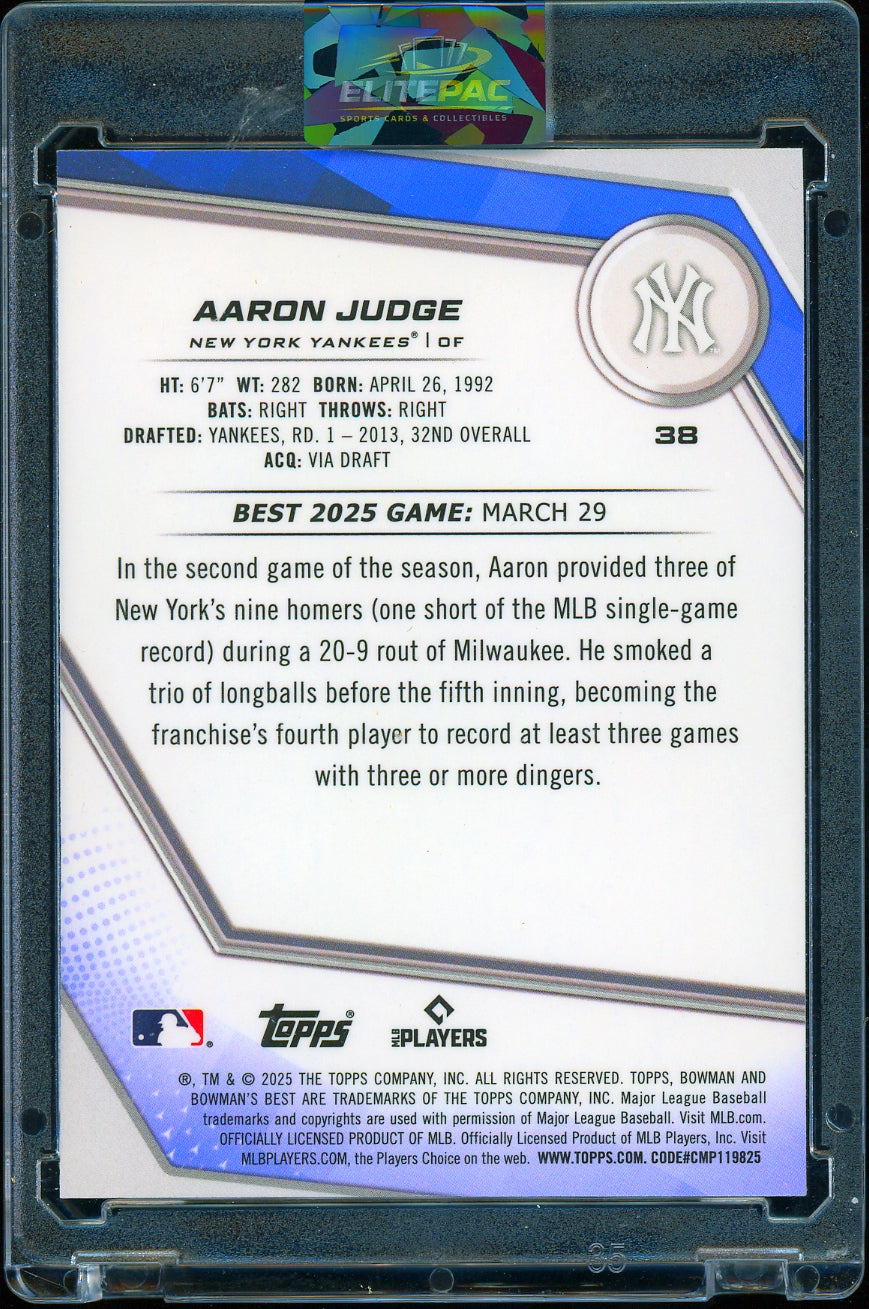 2025 Bowman's Best #38 Aaron Judge Baseball