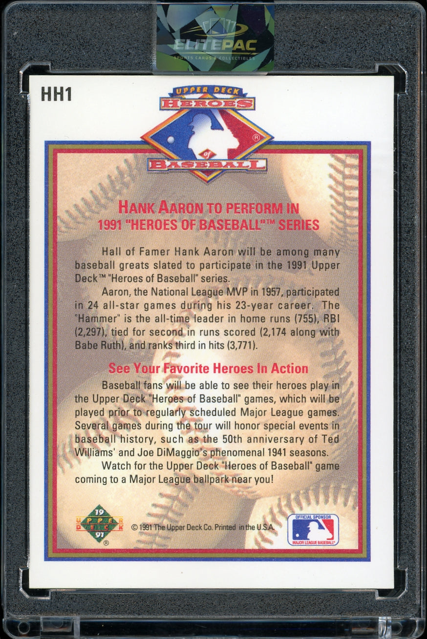 1991 Upper Deck #HH1 Hank Aaron Baseball