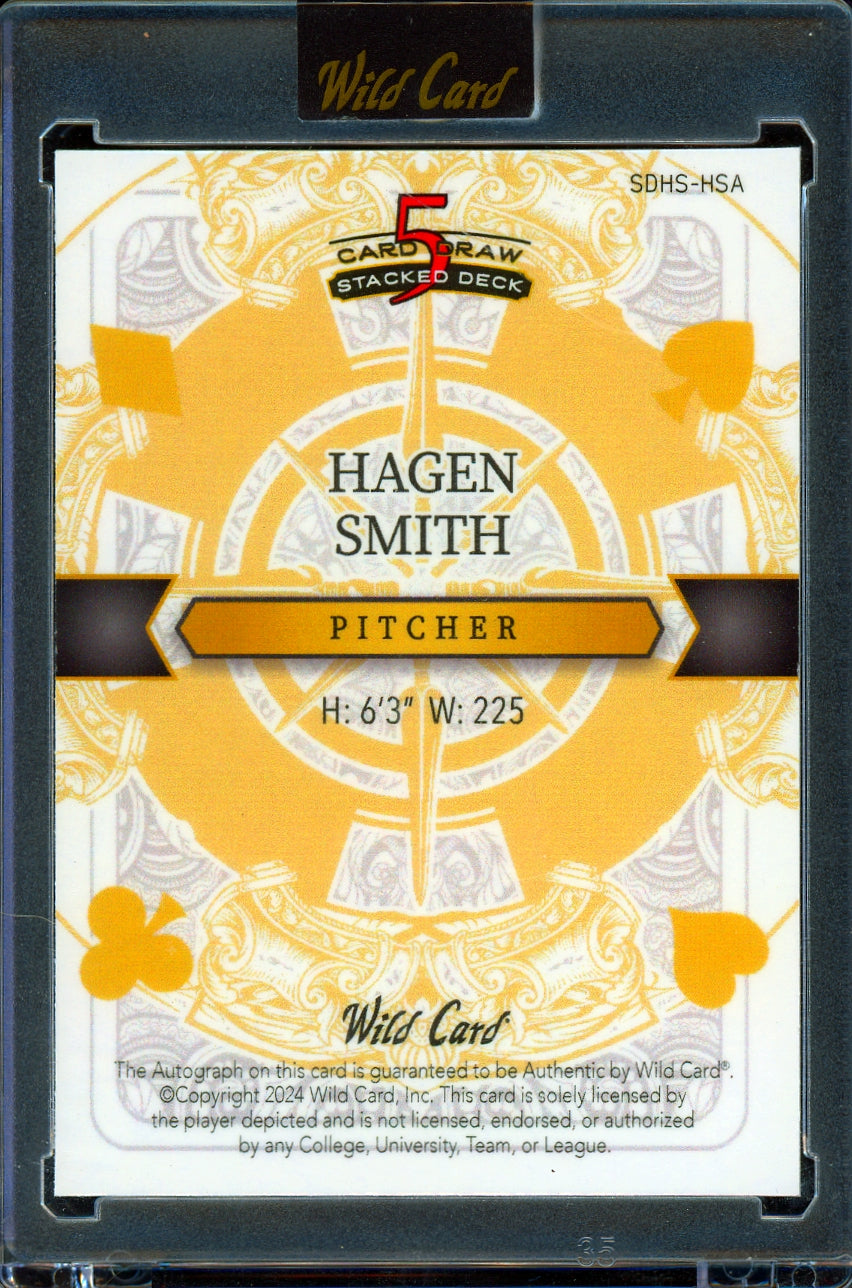 2024 Wild Card Five Card Draw - Hagen Smith #/1 Baseball