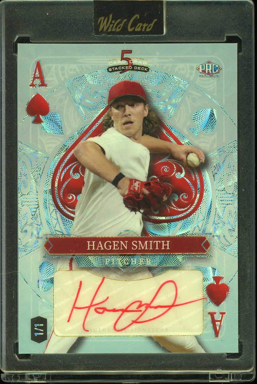 2024 Wild Card Five Card Draw - Hagen Smith #/1 Baseball