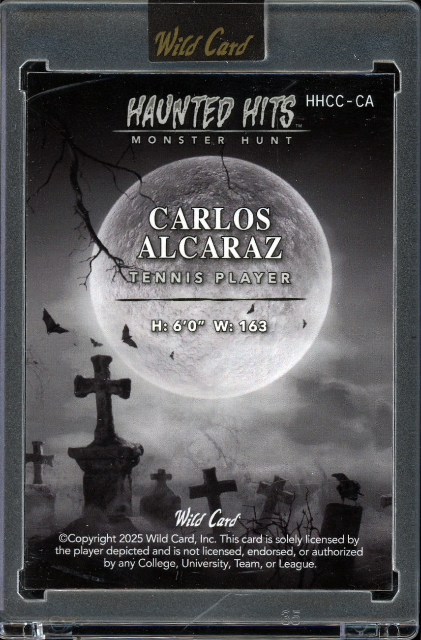 2025 Wild Card Haunted Hits - Sparkles Monster Hunt Carlos Alcaraz #/3 Tennis