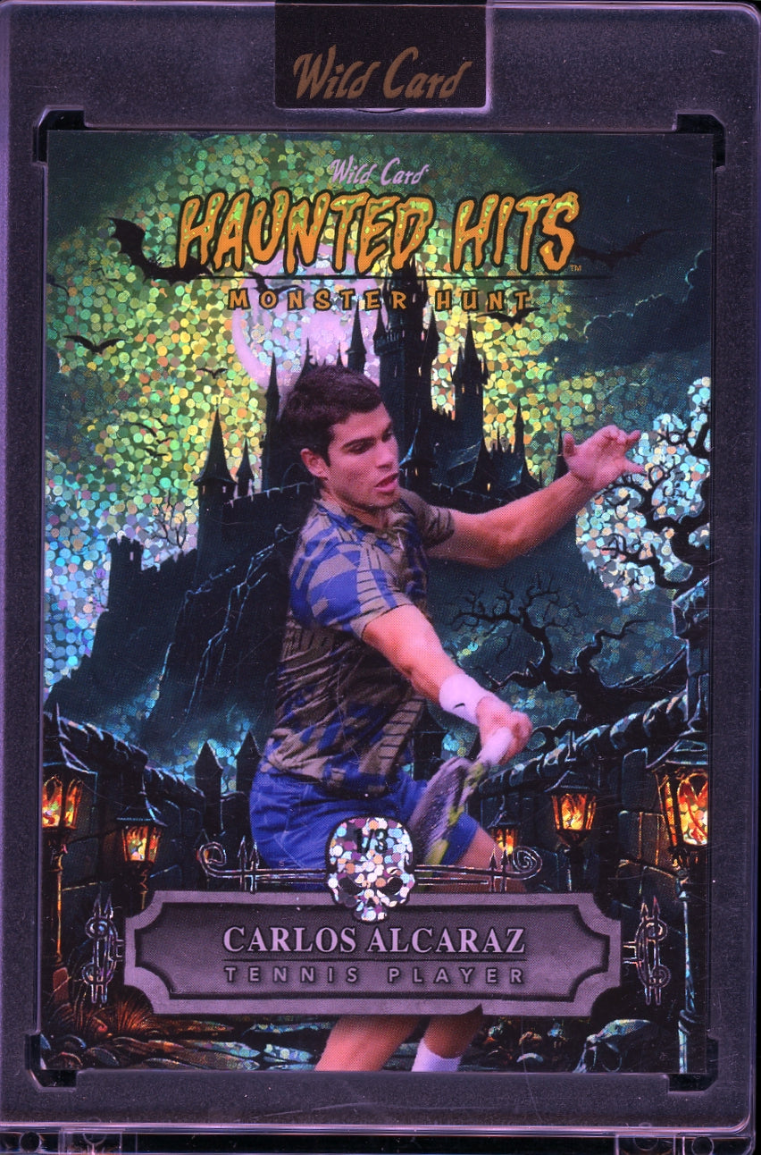 2025 Wild Card Haunted Hits - Sparkles Monster Hunt Carlos Alcaraz #/3 Tennis