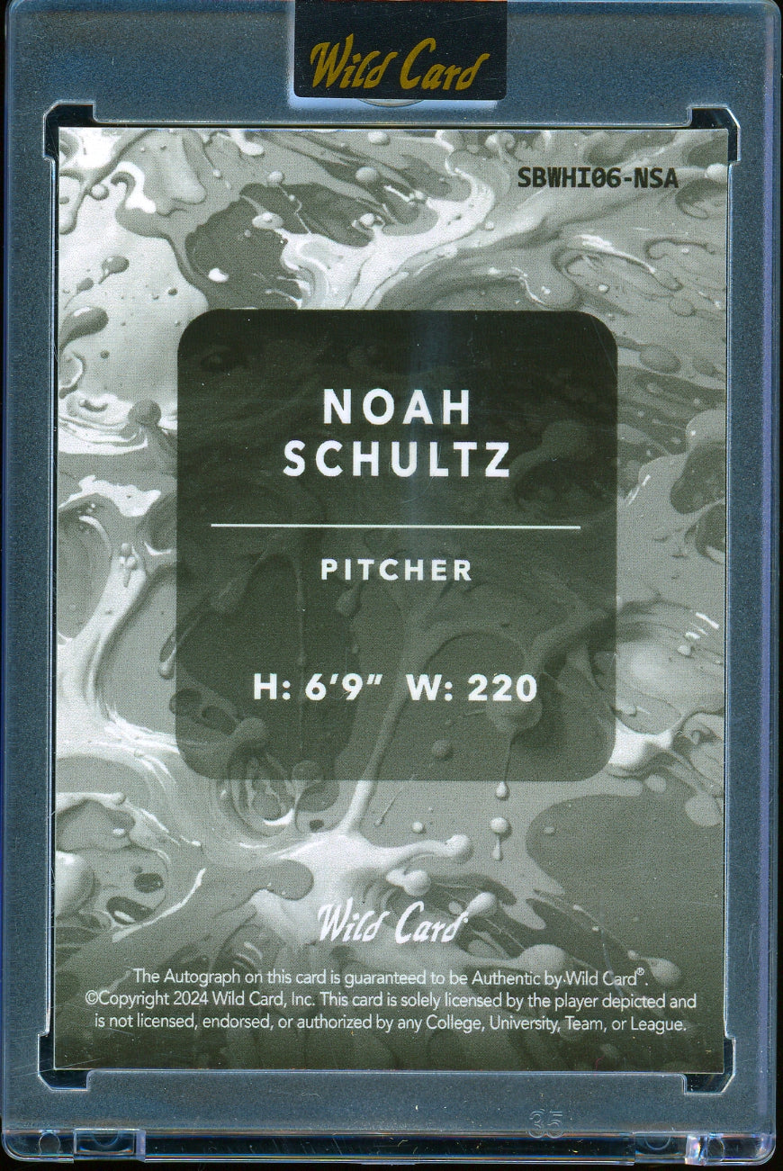 2024 Wild Card Splat -  Auto Gold  Noah Schultz #/1 Baseball