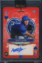 2024 Wild Card Five Card Draw Auto Red Foil Red  Matt Ager #/2 √