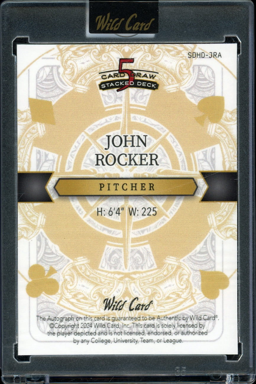 2024 Wild Card Five Card Draw - Stacked Deck Crystal John Rocker #/1 Football