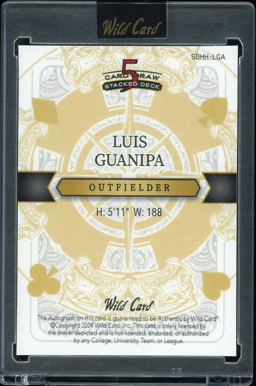 2024 Wild Card Five Card Draw - Stacked Deck  Luis Guanipa #/1 Football