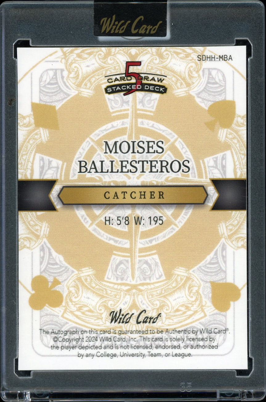 2024 Wild Card Five Card Draw - Stacked Deck  Moises Ballesteros #/2 Football