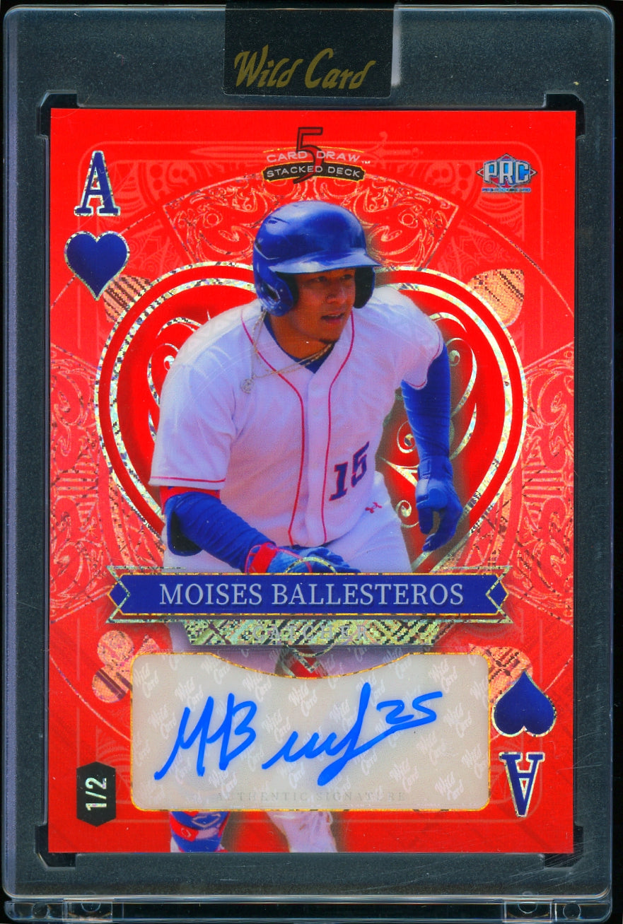 2024 Wild Card Five Card Draw - Stacked Deck  Moises Ballesteros #/2 Football