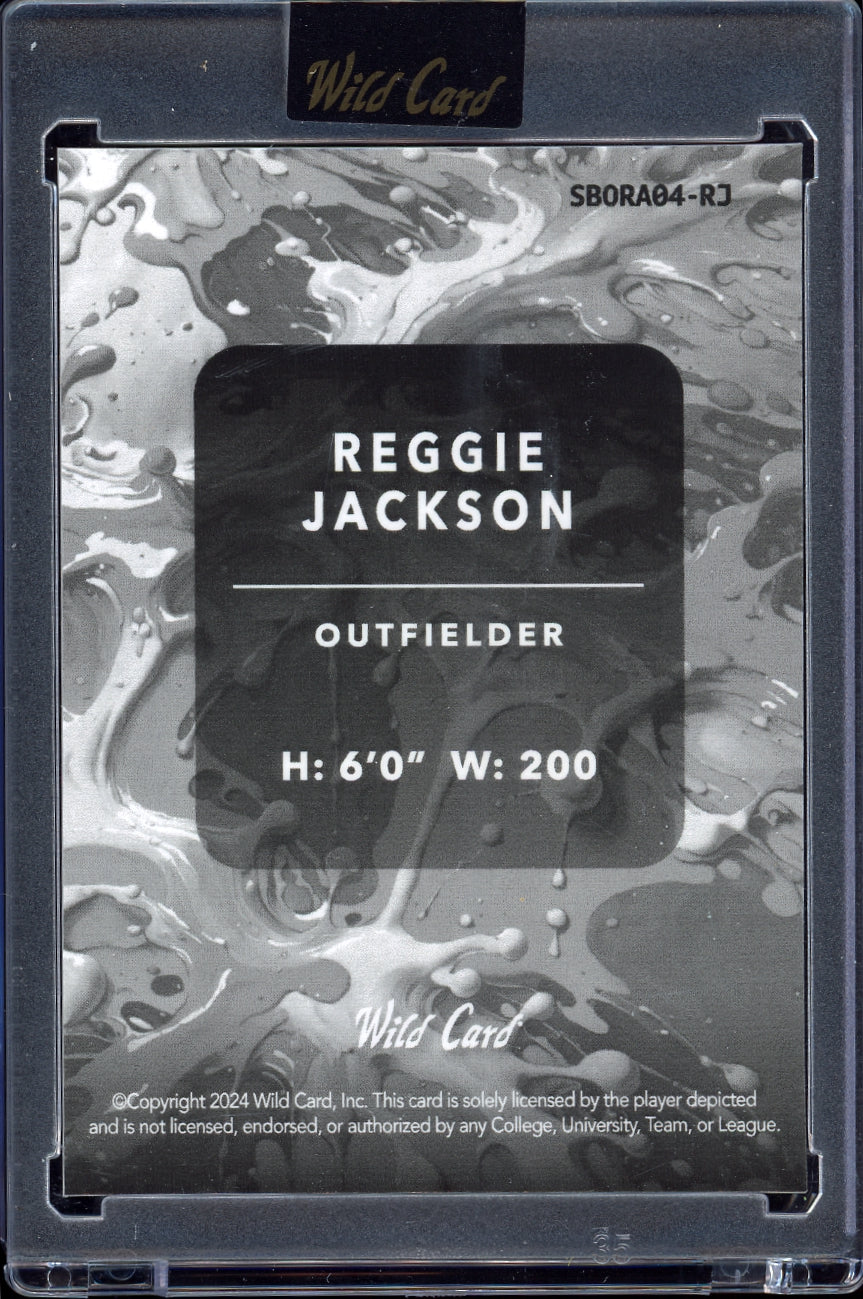 2024 Wild Card Splat - Rainbow Orange  Reggie Jackson #/5 Baseball