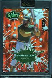 2024 Wild Card Splat - Rainbow Orange  Reggie Jackson #/5 Baseball