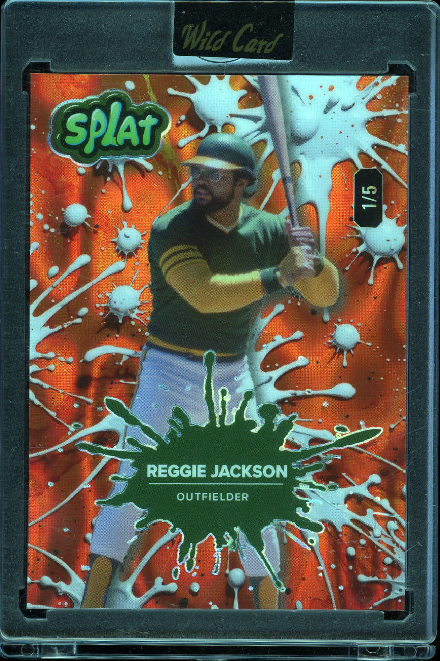 2024 Wild Card Splat - Rainbow Orange  Reggie Jackson #/5 Baseball