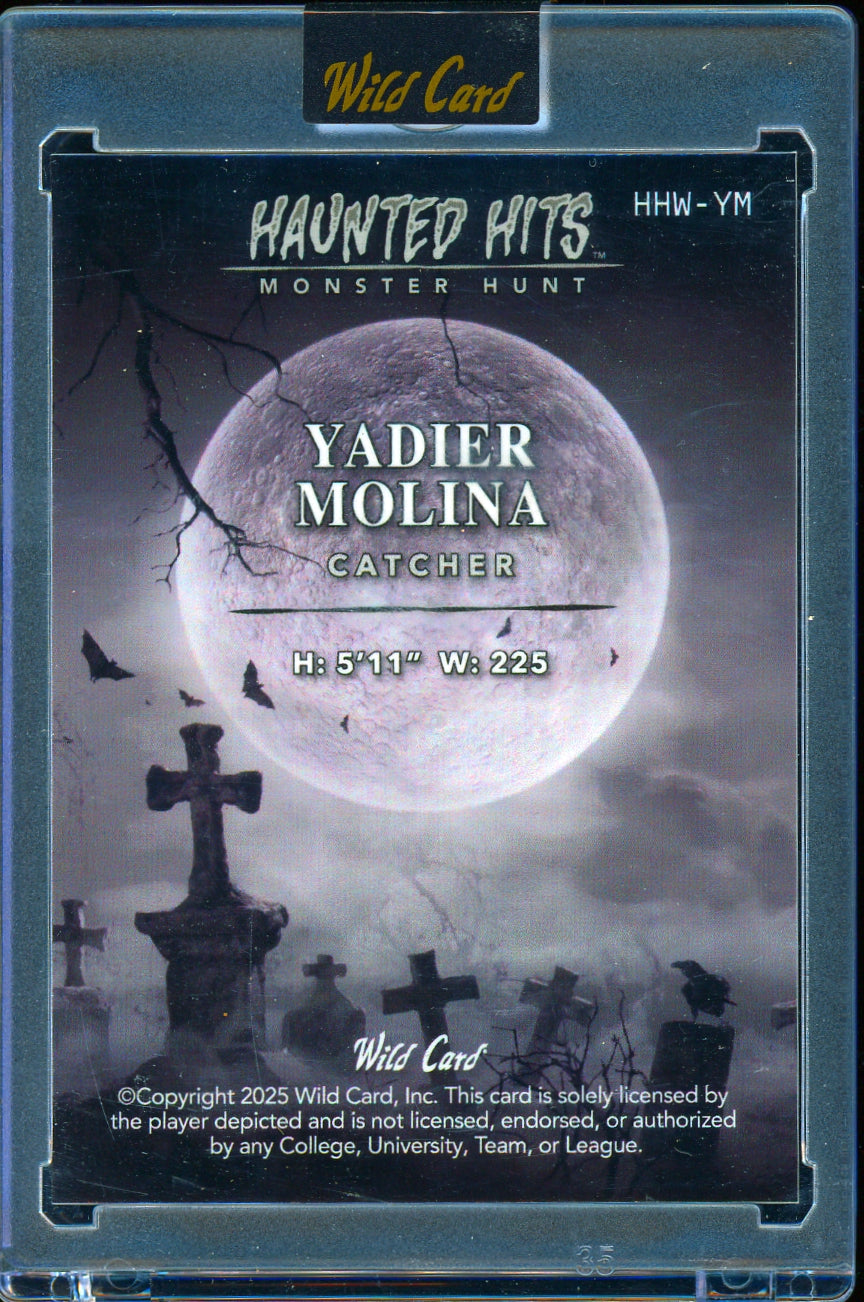 2025 Wild Card Haunted Hits - Rainbow Monster Yadier Molina #/5 Baseball