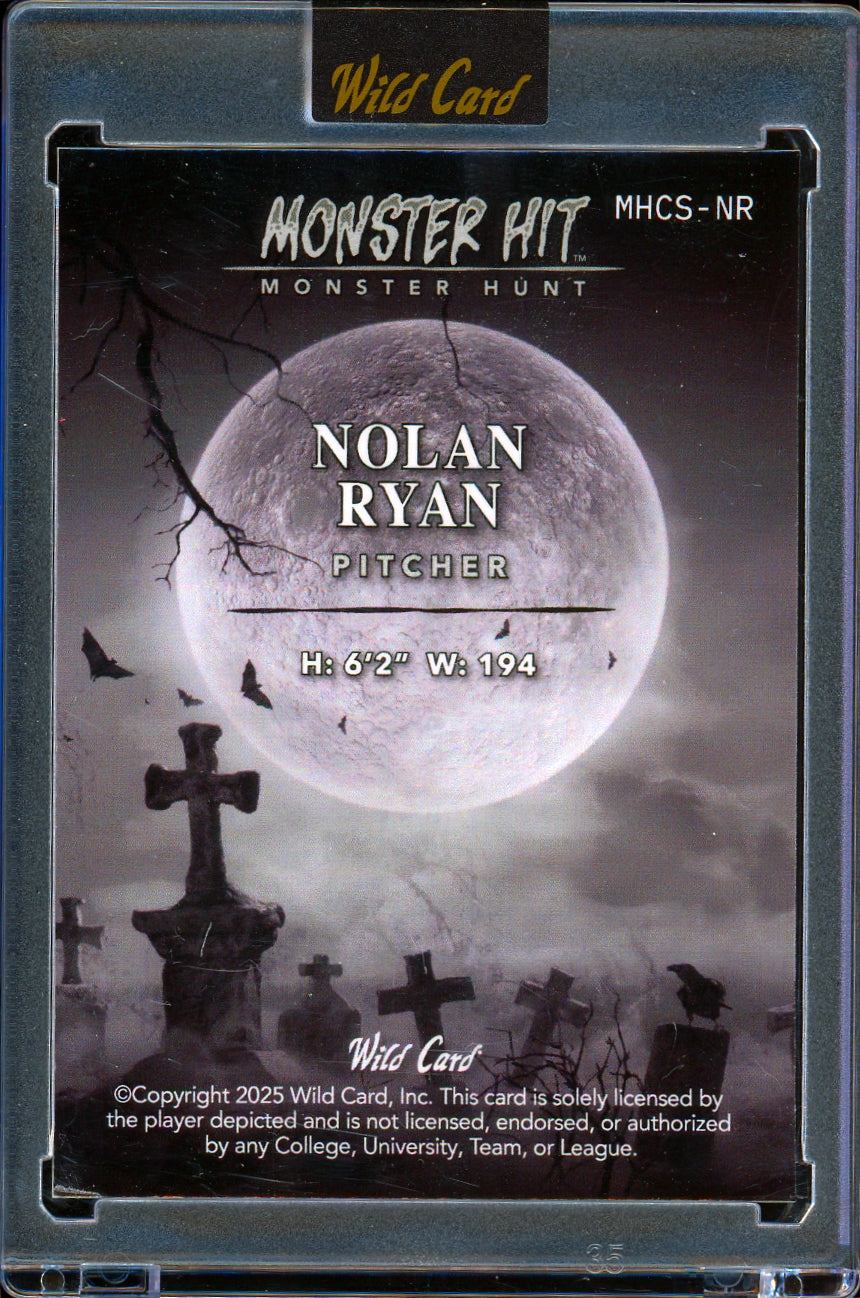 2025 Wild Card Haunted Hits Monster Hit Cornfield Nolan Ryan #/1 Baseball