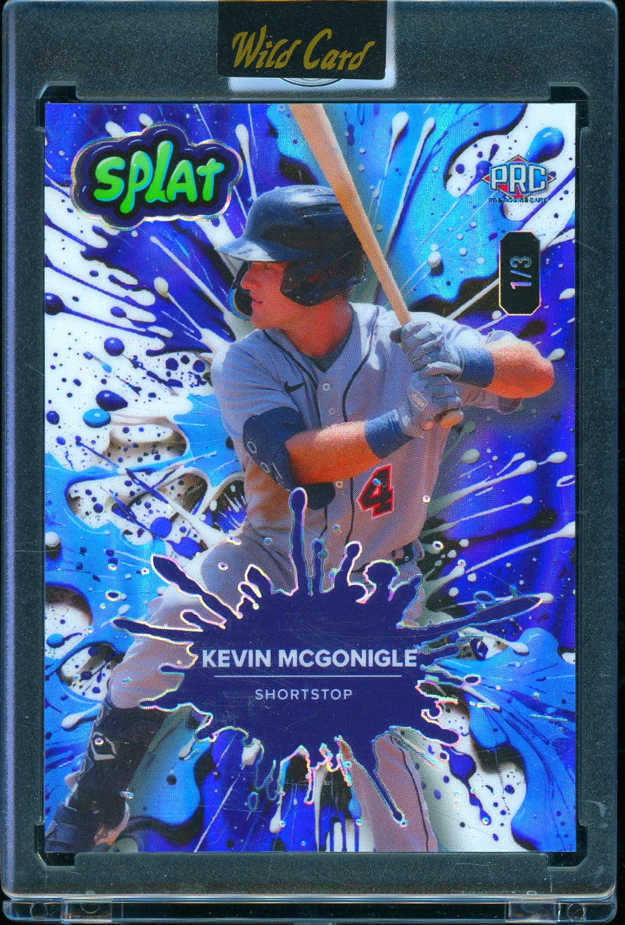 2024 Wild Card Splat - Rainbow Blue #SBBLU04-KM Kevin McGonigle #/3 baseball