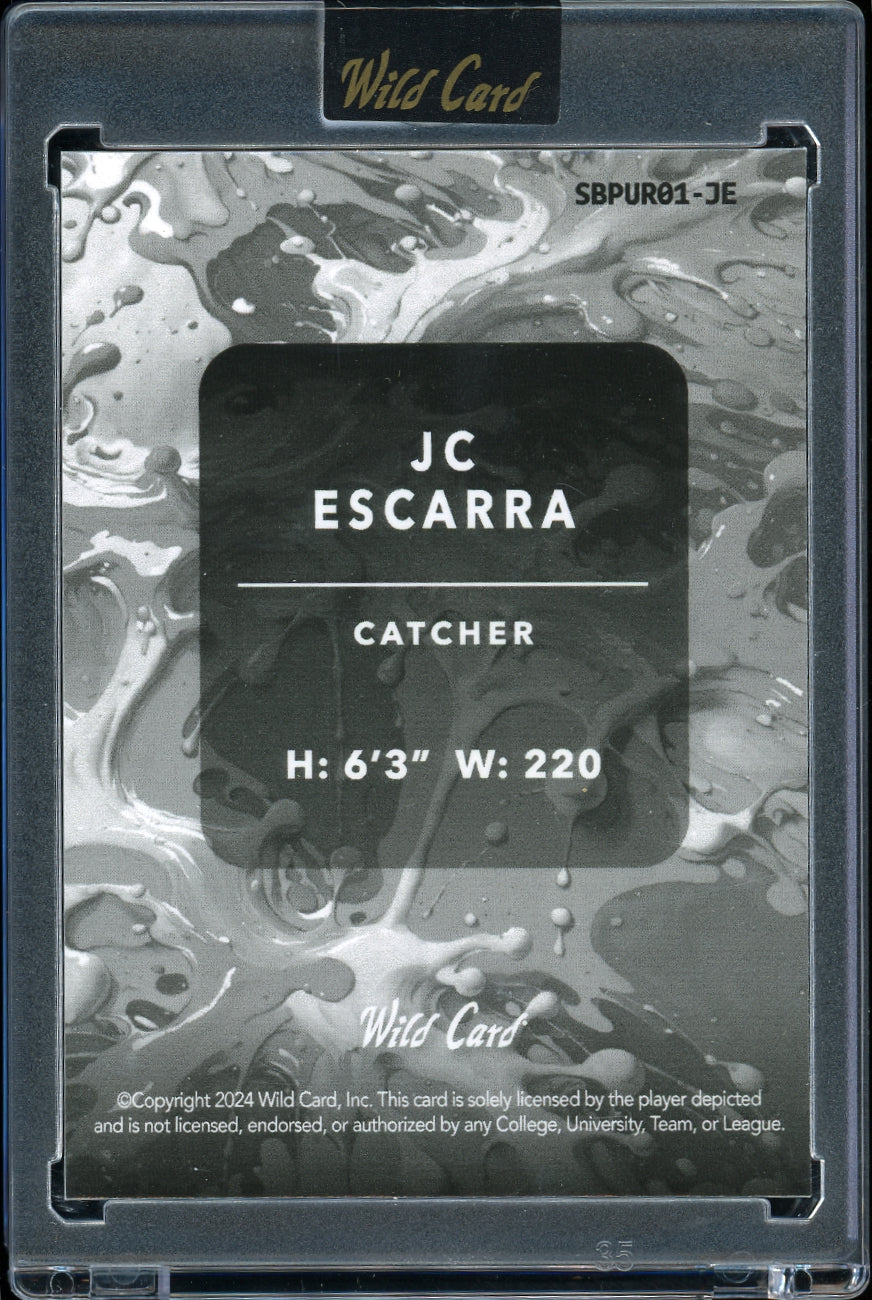 2024 Wild Card Splat - Lava Purple #SBPUR01-JE JC Escarra #/6 baseball