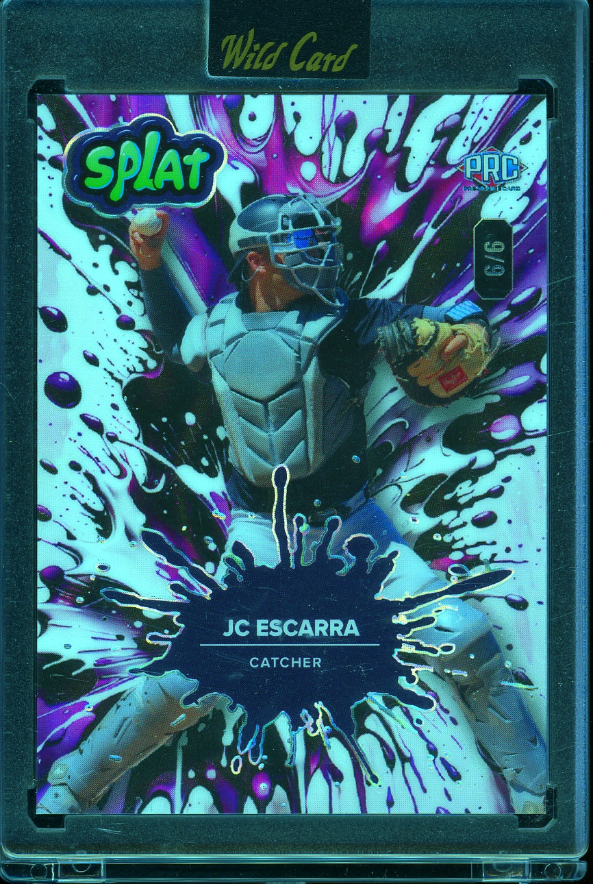 2024 Wild Card Splat - Lava Purple #SBPUR01-JE JC Escarra #/6 baseball