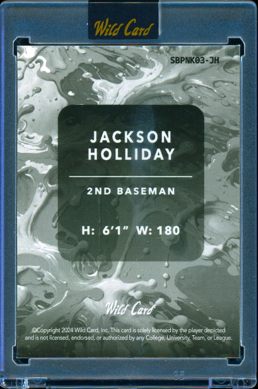 2024 Wild Card Splat - Crystal Holographic Pink  Jackson Holliday #/2 Baseball