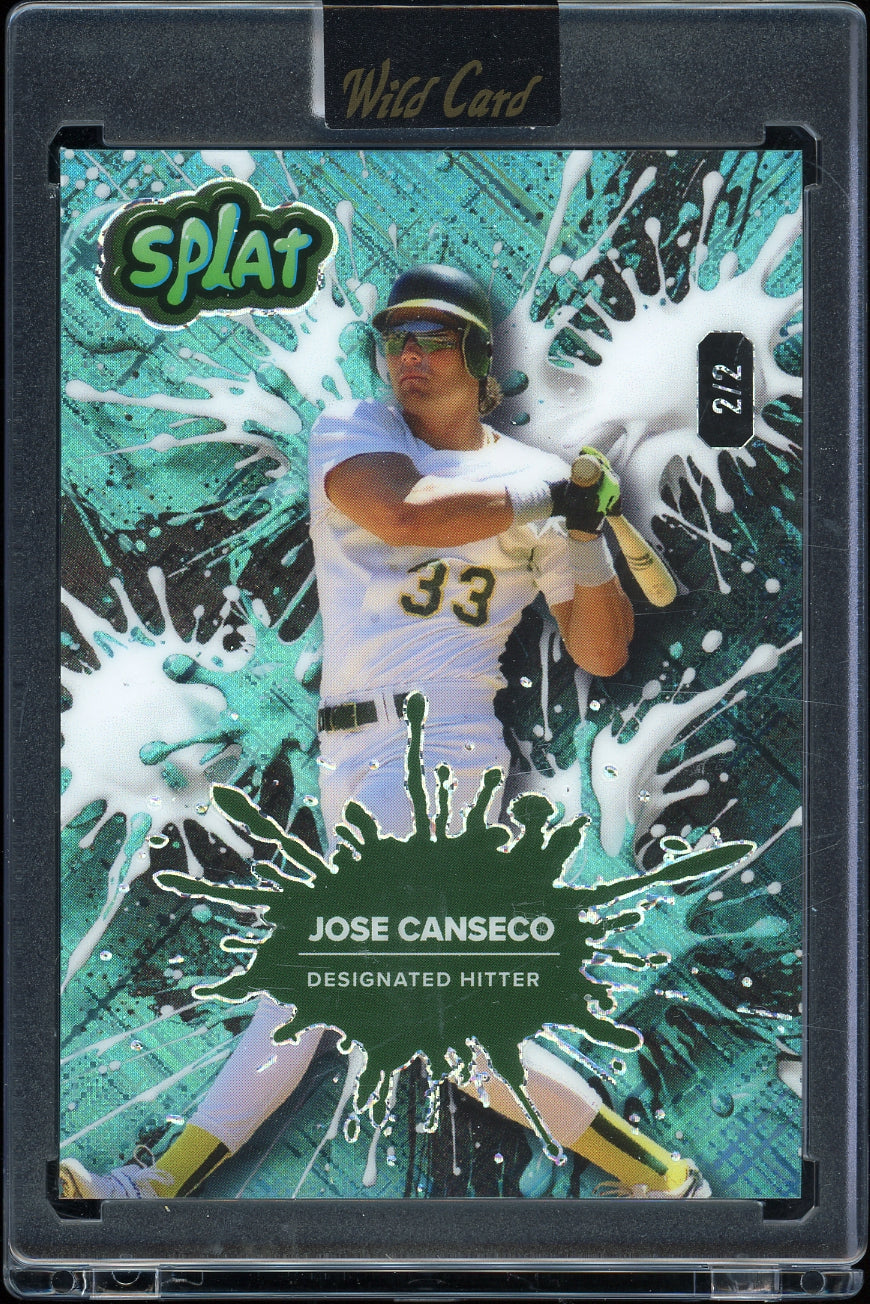 2024 Wild Card Splat - Lava Teal #SBTEA04-JC Jose Canseco #/2 Baseball