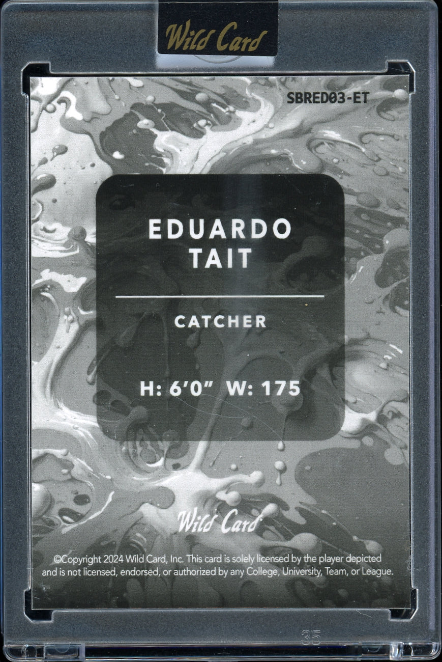 2024 Wild Card Splat - Lava Red #SBRED03-ET Eduardo Tait #/3 Baseball