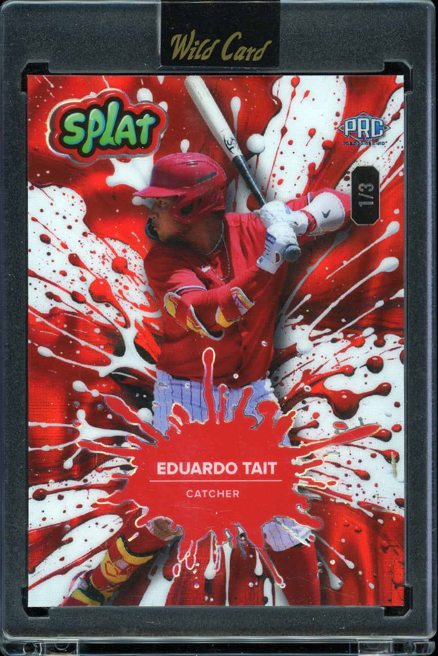 2024 Wild Card Splat - Lava Red #SBRED03-ET Eduardo Tait #/3 Baseball