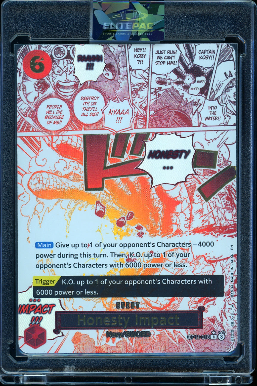 A Fist of Divine Speed #OP11-018 Honesty Impact (Alternate Art) One Piece