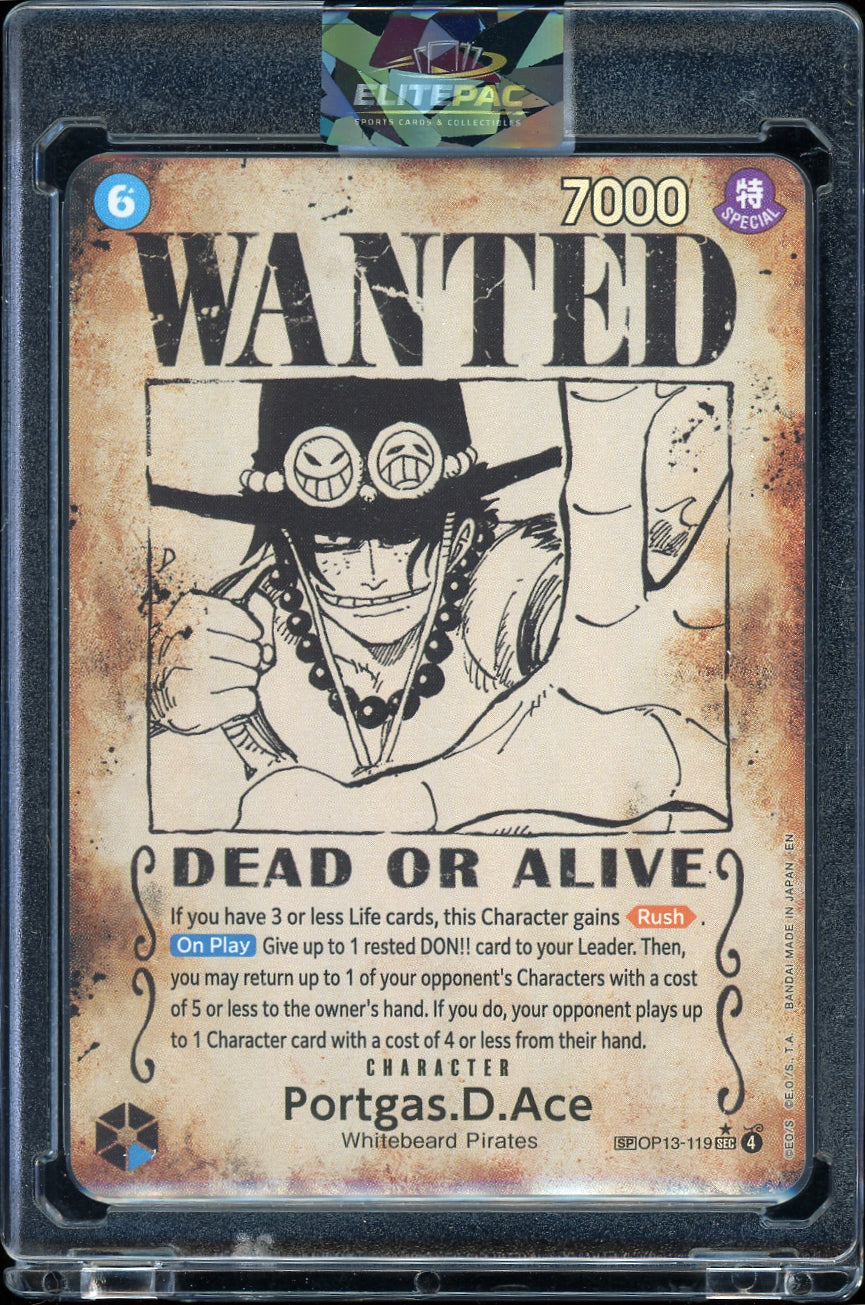 Carrying On His Will #OP13-119 Portgas.D.Ace (119) (Wanted Poster) One Piece
