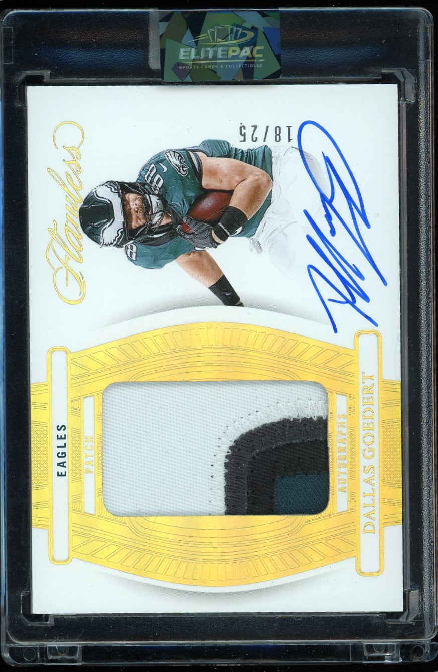 2024 Panini Flawless #PA-DGT Dallas Goedert Patch Autographs #/25 Football
