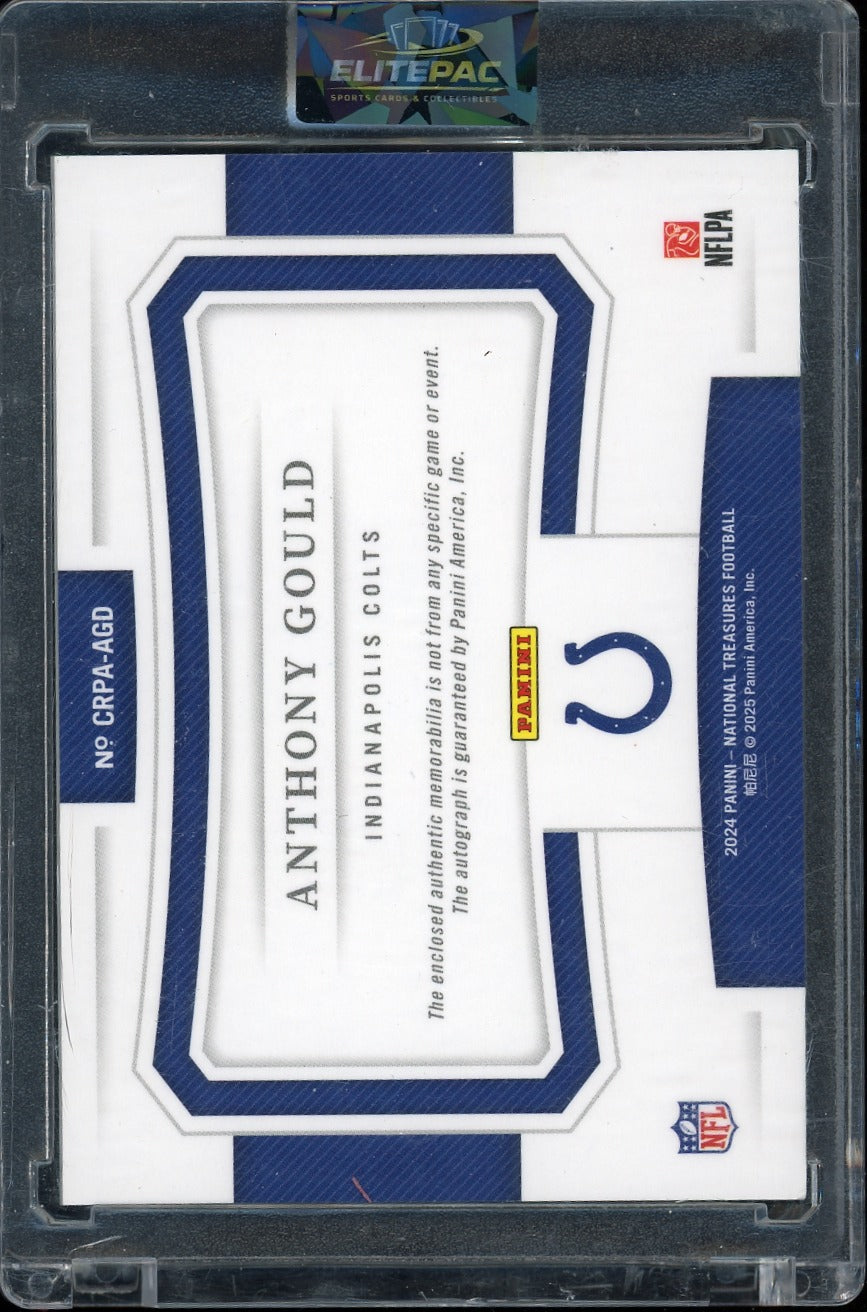 2024 Panini NT Anthony Gould Rookie Patch Autographs Brand Logo #/2 Football