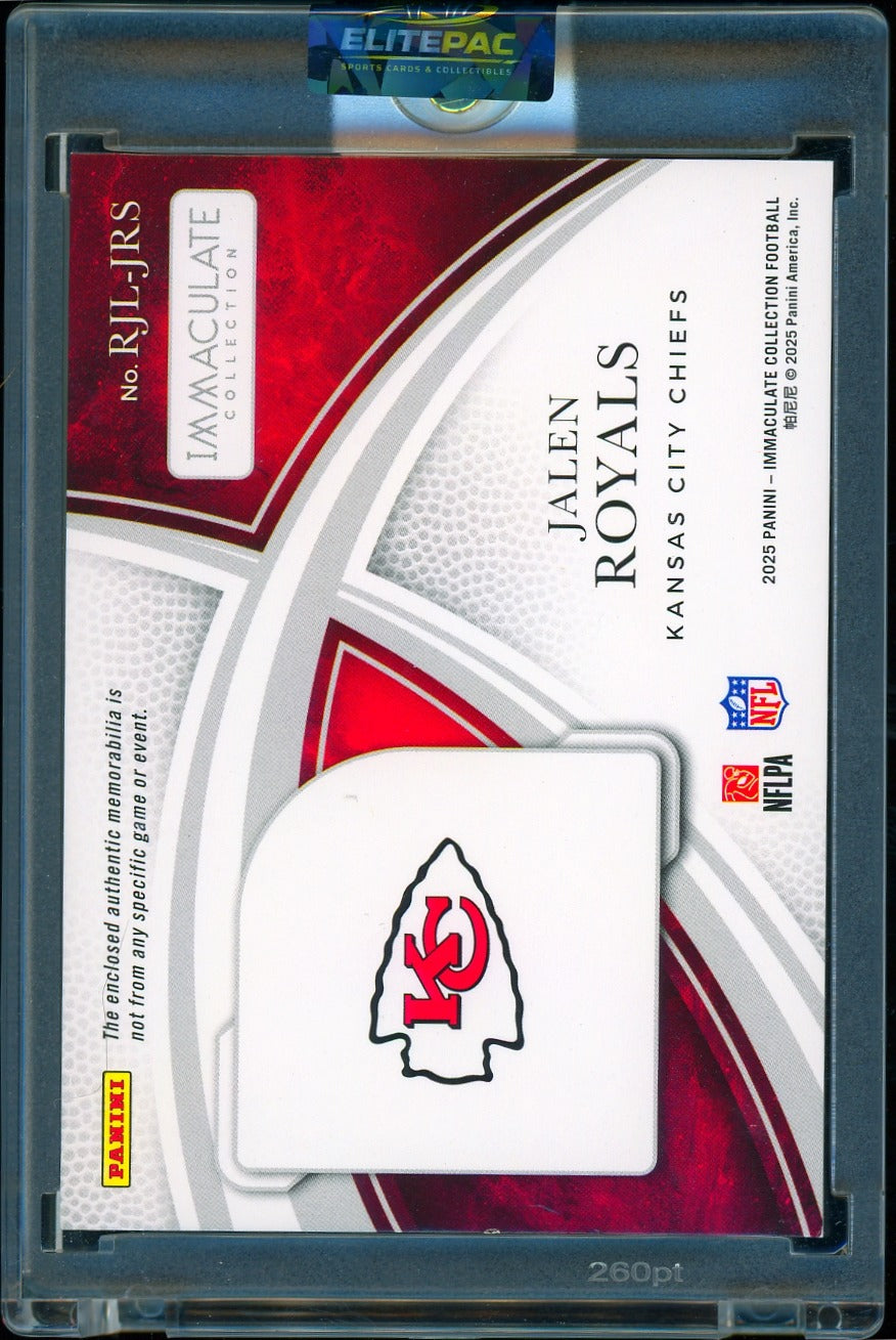 2025 Panini Origins Jalen Royals Rookie Patch  red Nike Swoosh 3/5 Football