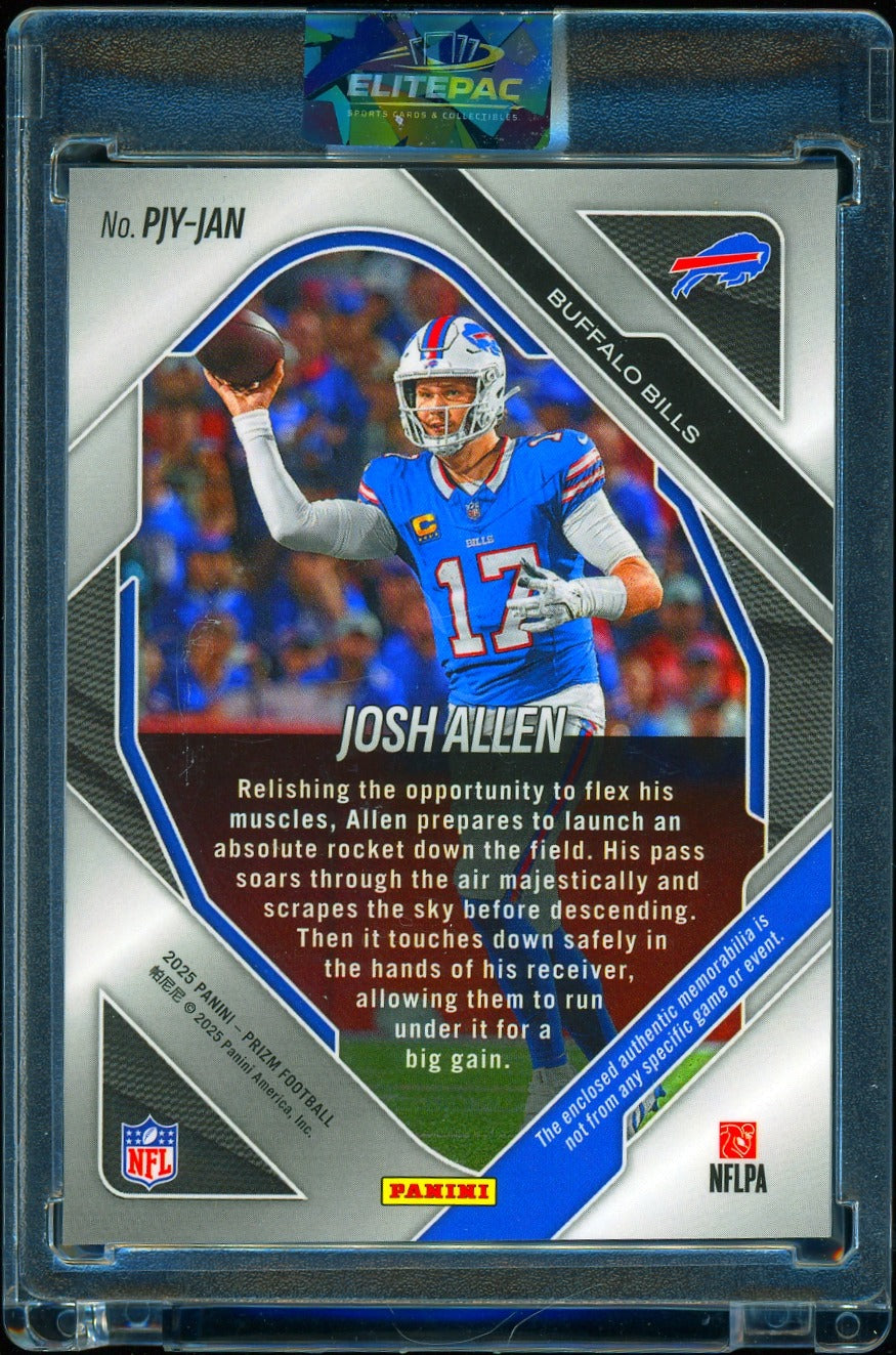 2025 Panini Prizm #PJY-JAN Josh Allen Premier Jerseys Football