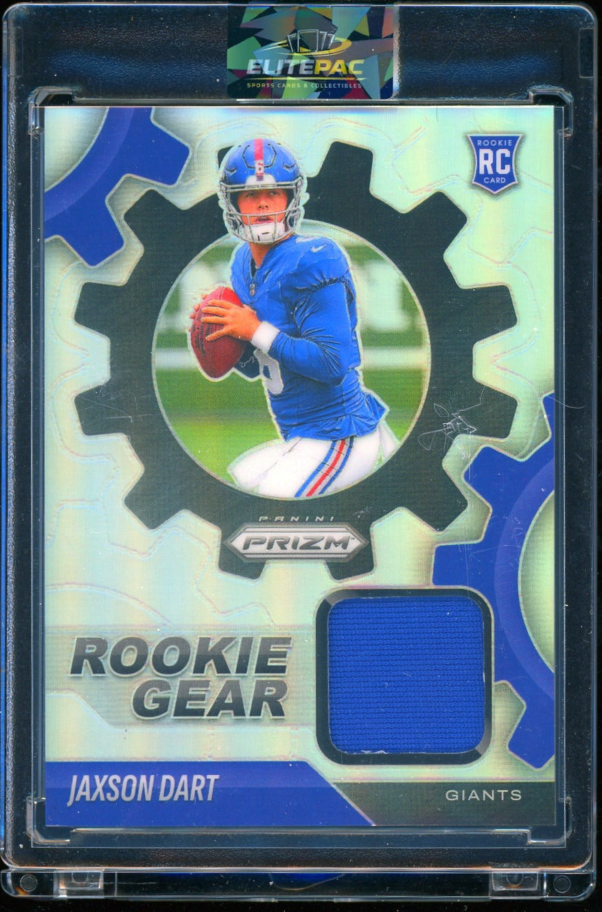 2025 Panini Prizm #RGR-JDT Jaxson Dart Rookie Gear. Football