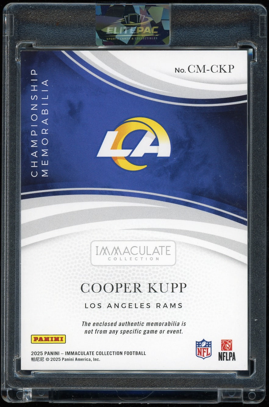 2024 Panini Immaculate Cooper Kupp Championship Memorabilia #/99 Football