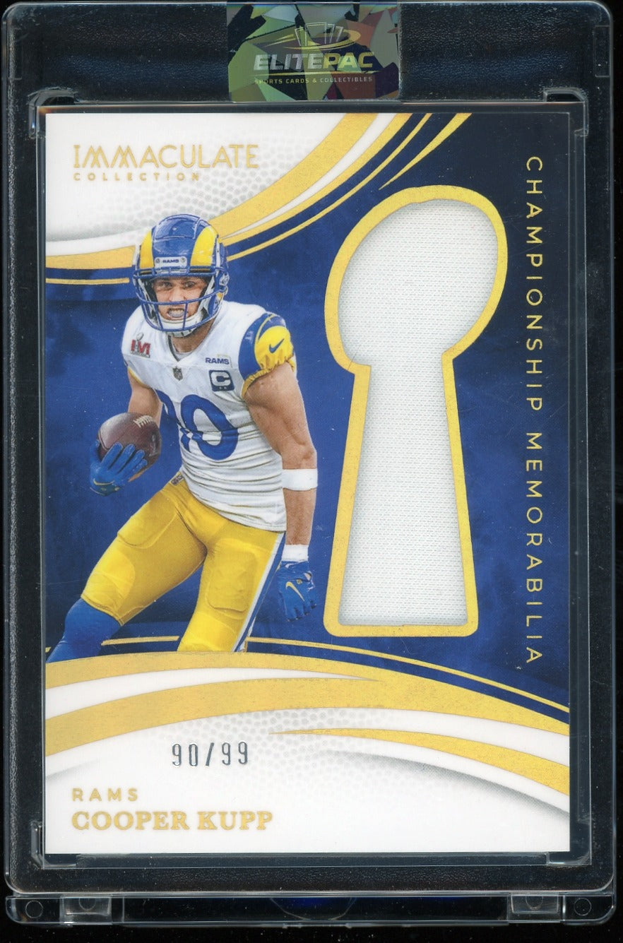 2024 Panini Immaculate Cooper Kupp Championship Memorabilia #/99 Football
