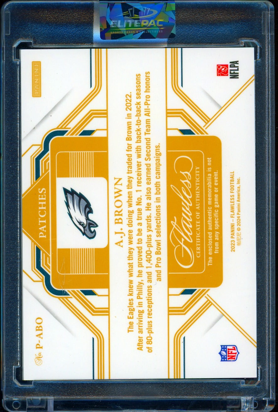 2023 Panini Flawless #P-ABO A.J. Brown Patches #/25 Football