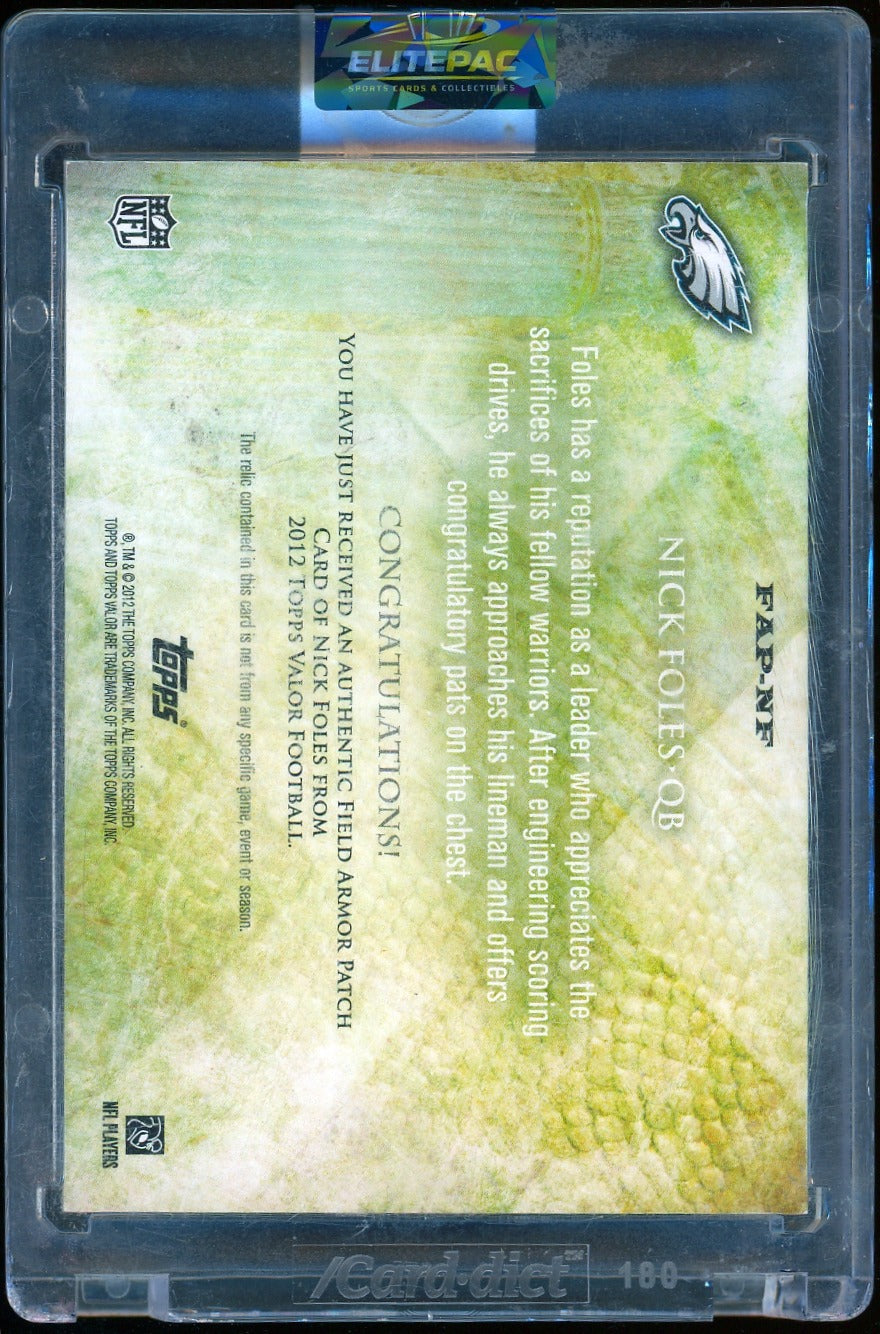 2013 Bowman #BR-NF Nick Foles Relics Orange 25 #/25 Football