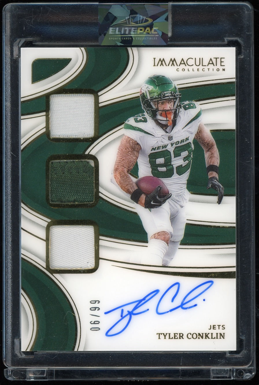 2024 Panini Immaculate Tyler Conklin Players Collection Autographs #/99 Football