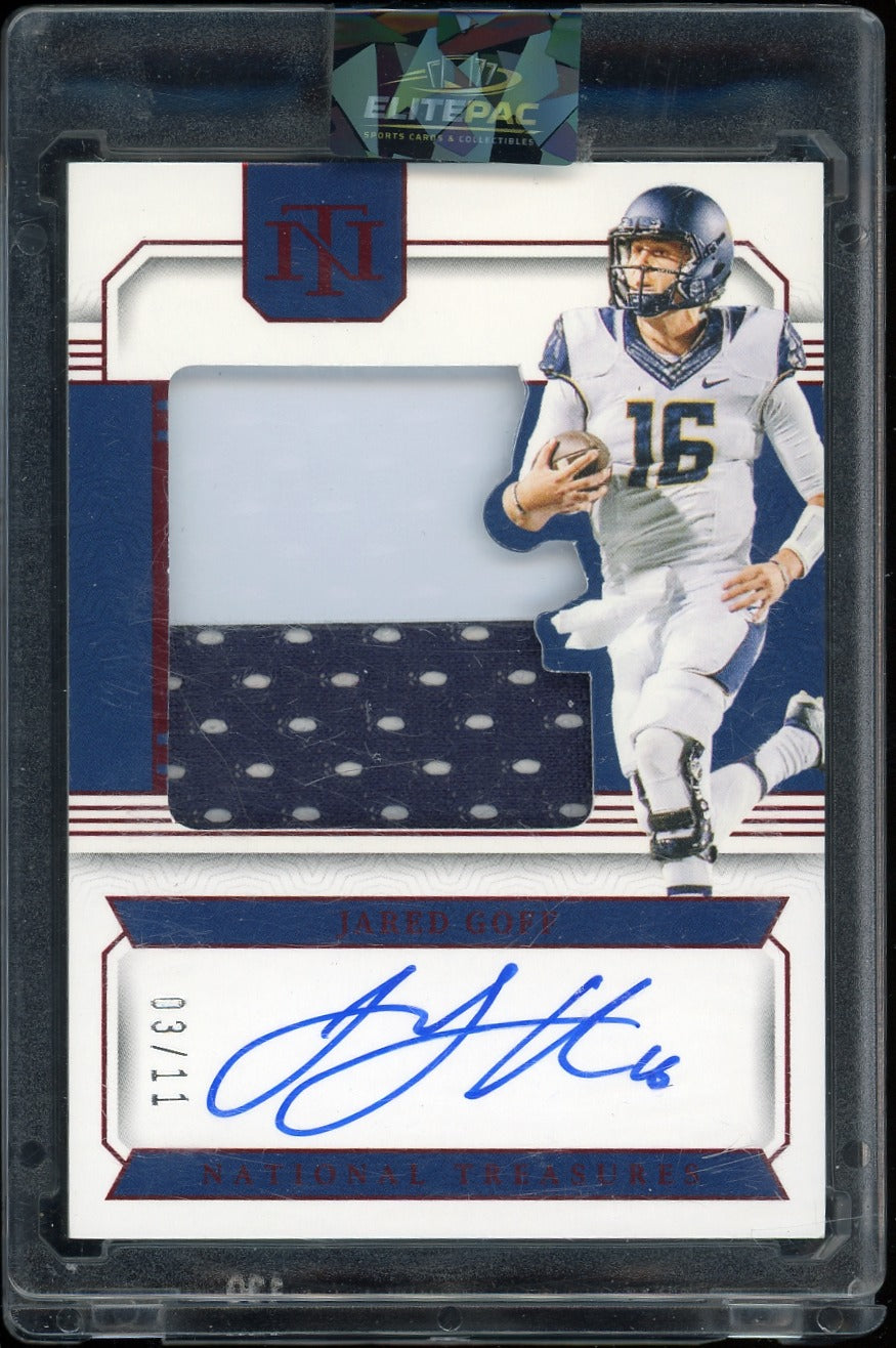 2025 Panini National Treasures Collegiate #CCS-JG Jared Goff #/11 Football