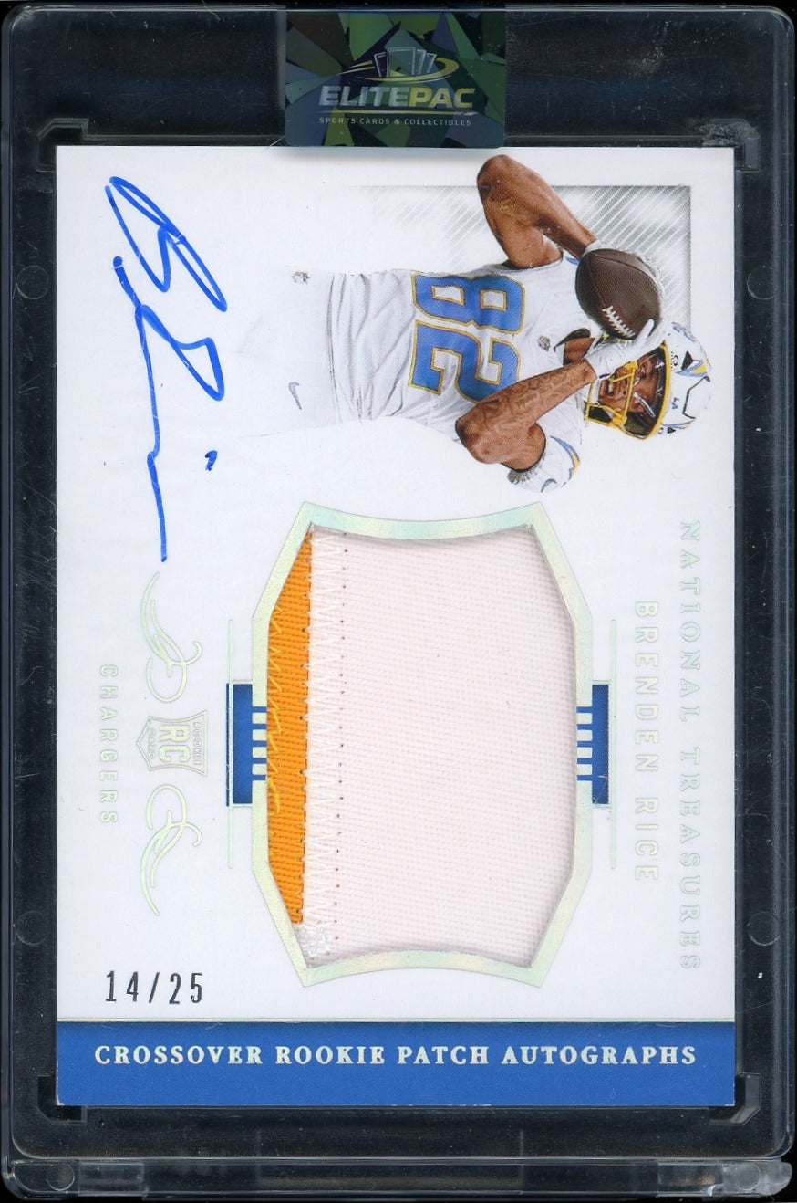 2024 Panini NT Brenden Rice  Rookie Patch Autographs Holo Silver #/25 Football