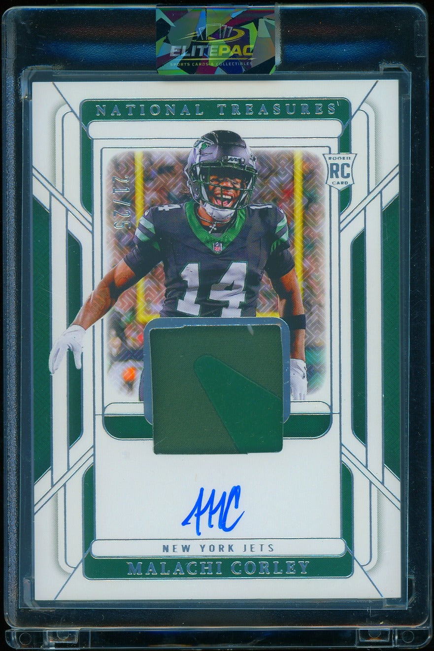 2024 Panini NT Malachi Corley Rookie Gloves Signatures #/25 Football