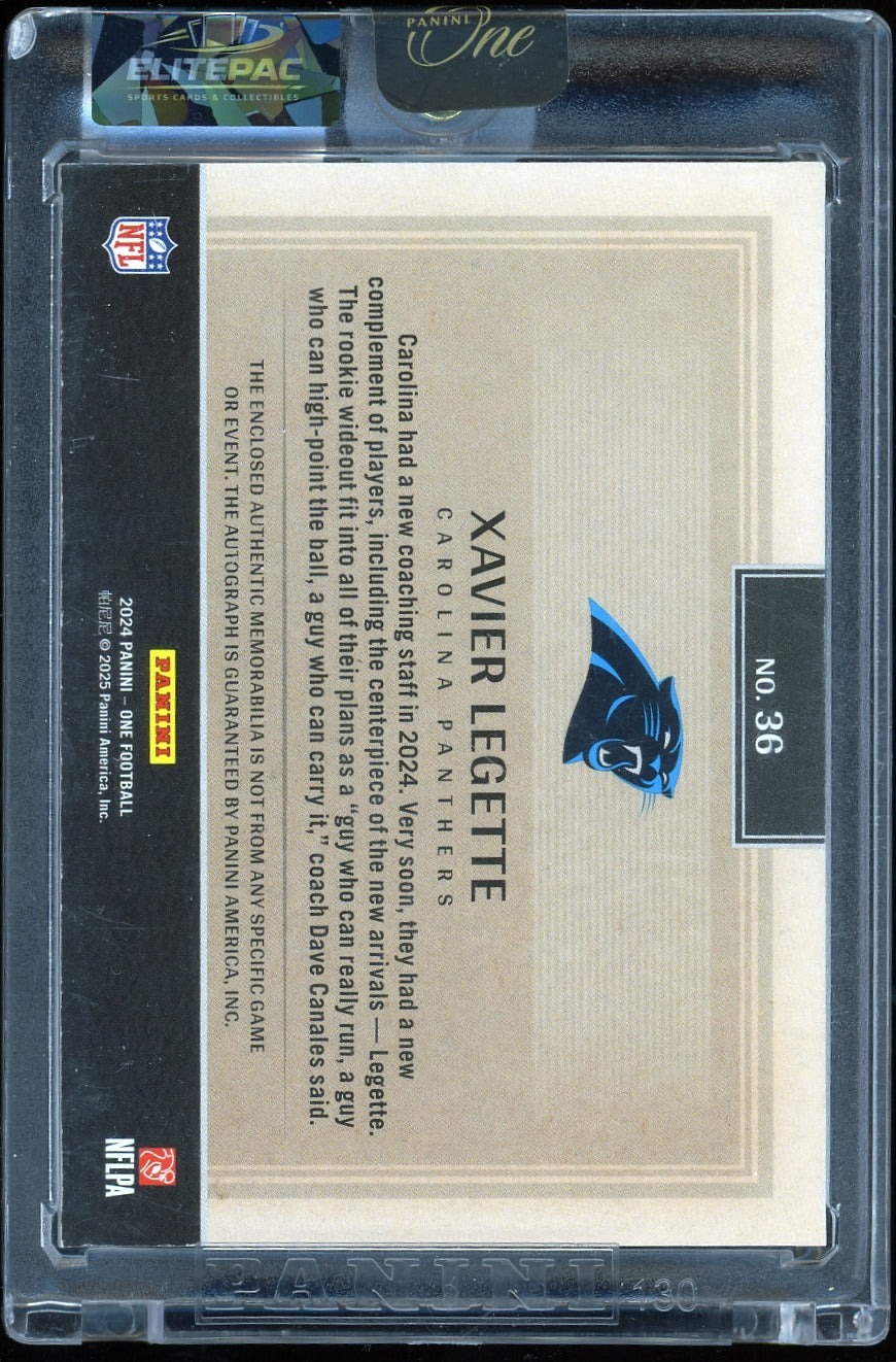 2024 Panini One #36 Xavier Legette #/199 Football