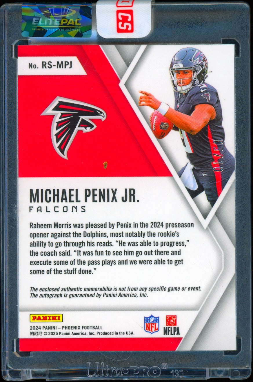 2024 Panini Phoenix  Michael Penix Jr. Rookie Silhouettes Gold #/10 Football